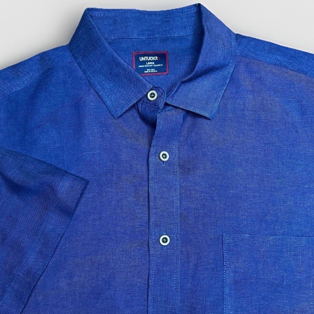 UNTUCKit Men's Blue Casual Button-Down Shirt